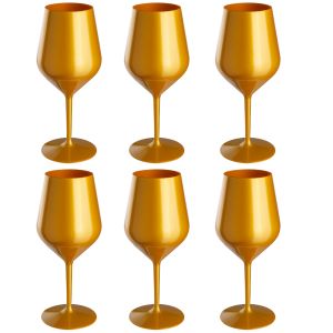 Set 6 pahare Aurii wine cocktail ,  policarbonat, 470 cc , tritan